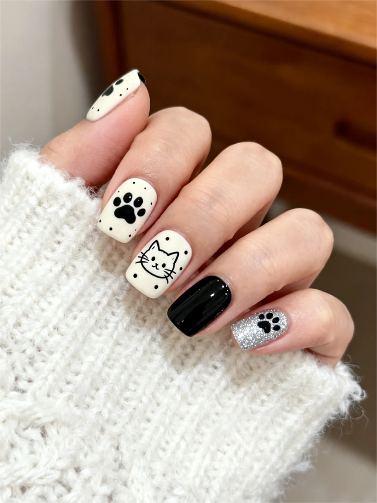 hand painted nail art