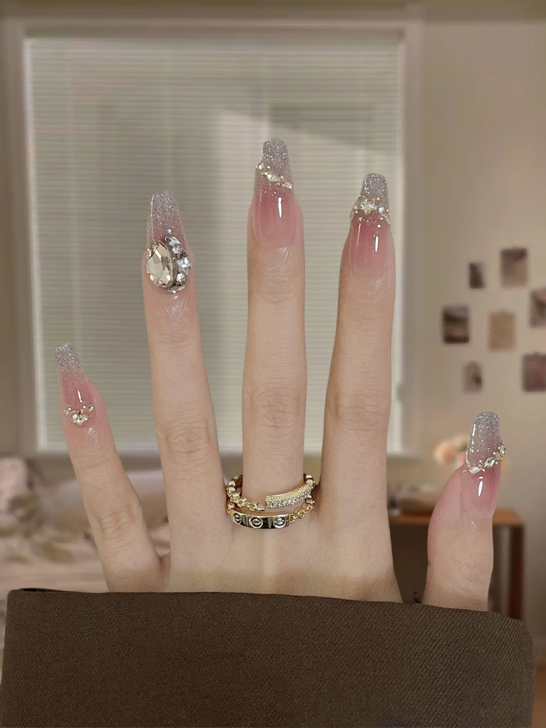 rhinestone nails
